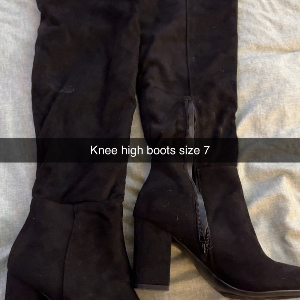 Women's Black Knee-High Boots